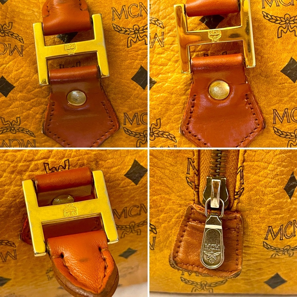 MCM Germany Cognac Visetos Boston Bag - Picture 7 of 13